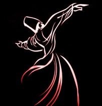 Whirling dervish spinning dancer illustration